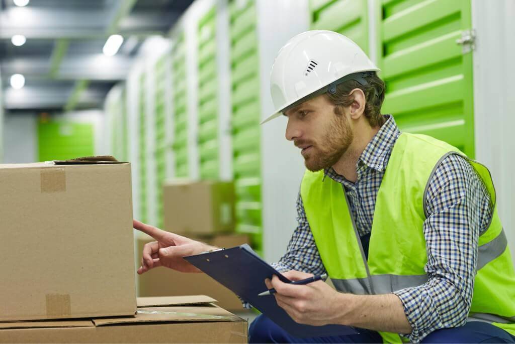 Warehouse team inspecting an order